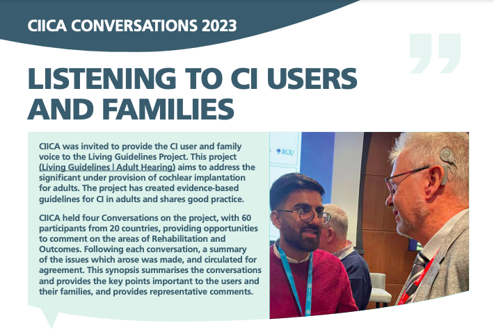 LIVING GUIDELINES: LISTENING TO CI USERS