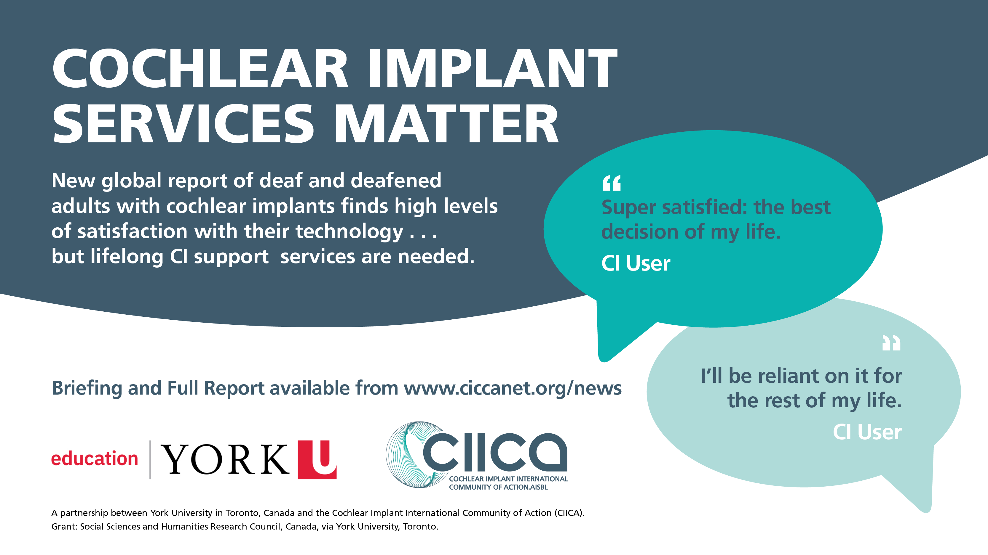 Report from our Global consultation with adult CI users: CI SERVICES MATTER